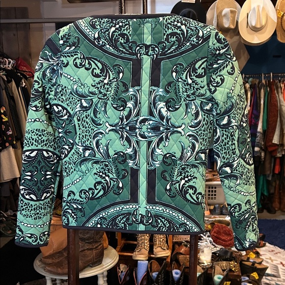 Green Patterned Women's Jacket - Picture 6 of 9
